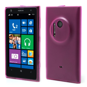 Силиконов гръб ТПУ мат за Lumia 1020 тъмно розов